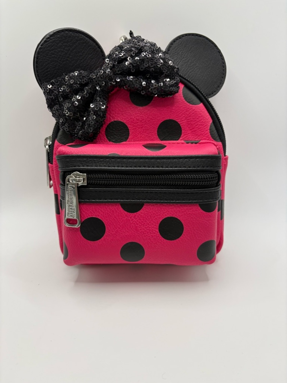 Loungefly Disney Minnie Mouse Polka Dots Mini Backpack wristlet! New with tags!